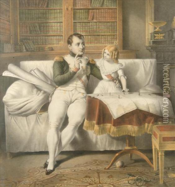 Lange Le Cabinet De Napoleon Chut Oil Painting - Ange Janet, Dit Janet-Lange
