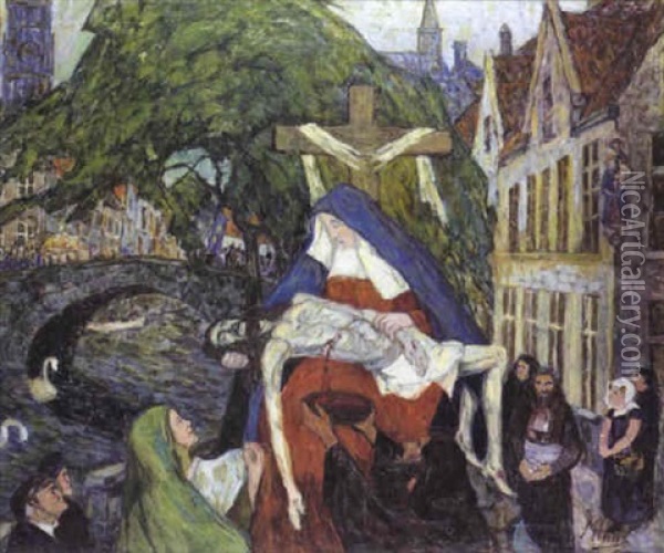 Heilige Bloedprocessie Te Brugge Oil Painting - Modest Huys