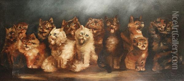 The Cats' Choir Oil Painting - Louis William Wain