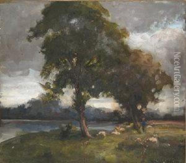 The Shepherd Oil Painting - George W. Yeates