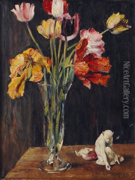Tulips Oil Painting - Carl Horn