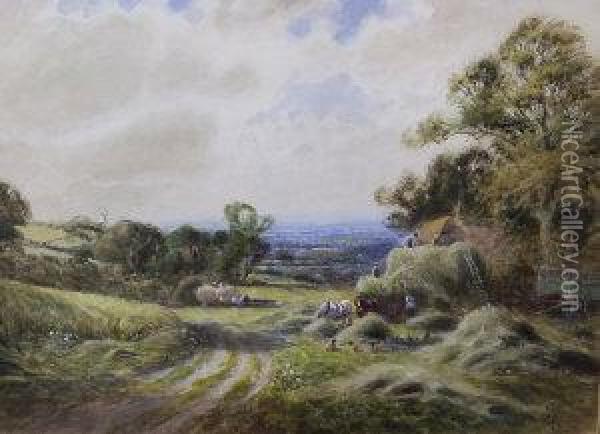 Haymakers In A Field Oil Painting - Henry John Kinniard