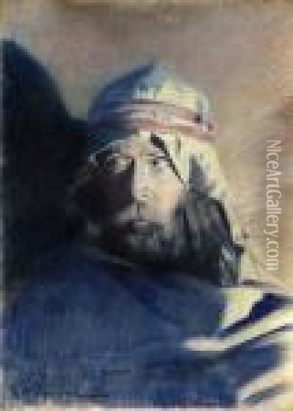 Autoportret W Stroju Arabskim Oil Painting - Feliks M. Wygrzywalski