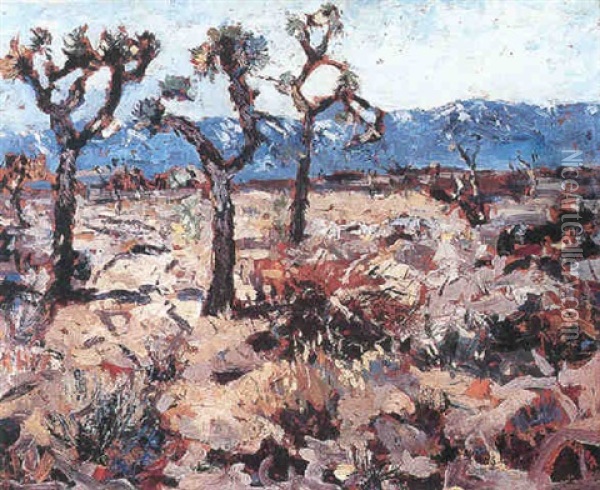 Joshua Tree Oil Painting - Thomas Lorraine Hunt