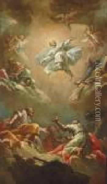 The Transfiguration - A Modello Oil Painting - Gaspare Diziani
