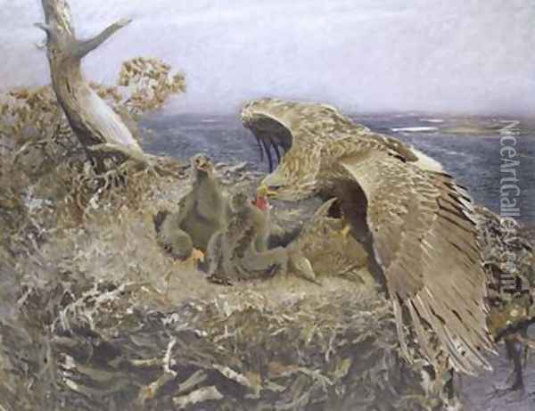 Sea Eagles Nest 1907 Oil Painting - Bruno Andreas Liljefors