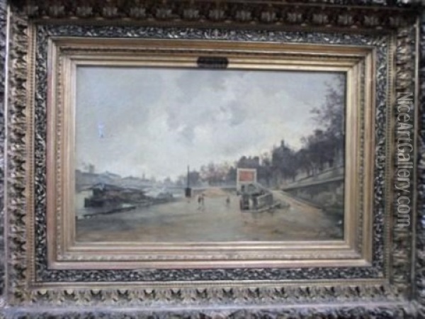 Quai De Paris Oil Painting - Frank Myers Boggs