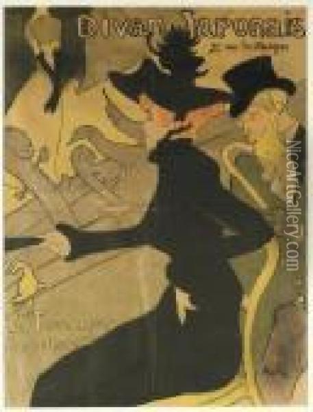 Divan Japonais (d. 341; Adr. 8; W.p. 11) Oil Painting - Henri De Toulouse-Lautrec