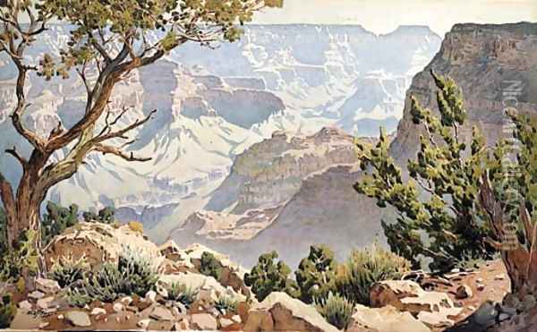 Grand Canyon Oil Painting - Gunnar Mauritz Widforss