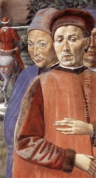 St Augustine Departing for Milan (detail 3) 1464-65 Oil Painting - Benozzo di Lese di Sandro Gozzoli
