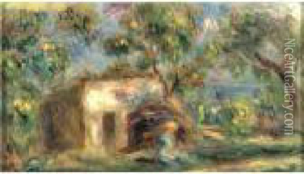 La Cabane A Cagnes Oil Painting - Pierre Auguste Renoir