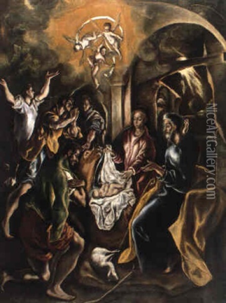 Die Anbetung Der Hirten Oil Painting -  El Greco