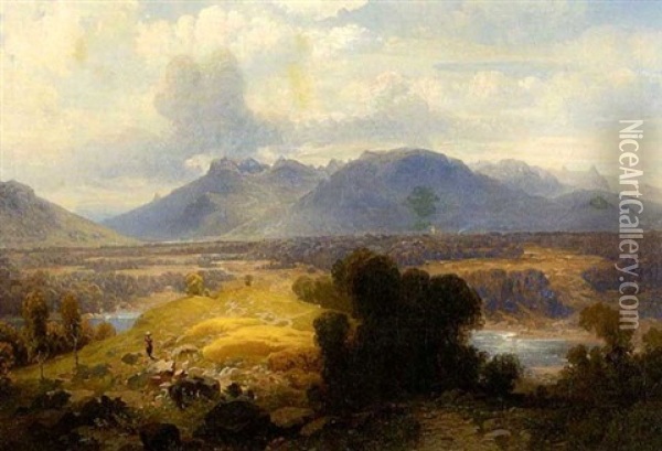 Sudliche Vorgebirgslandschaft Oil Painting - Theodor Carl von Goetz