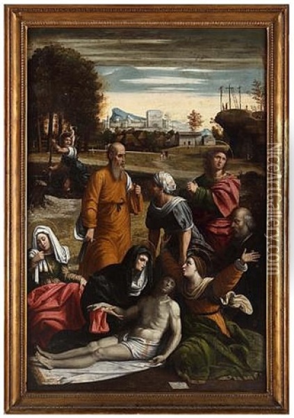 Lamentation Over The Dead Christ Oil Painting - Giovan Battista Benvenuti