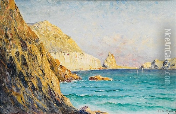 Felsige Kuste Am Mittelmeer Oil Painting - Emile Maillard