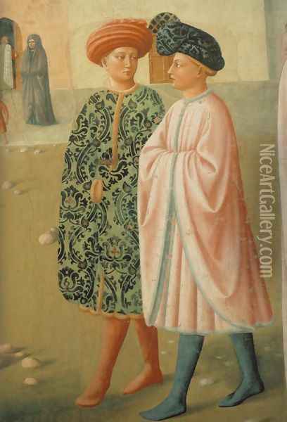 The Healing of the Cripple and Raising of Tabitha Oil Painting - Tommaso Masolino (da Panicale)