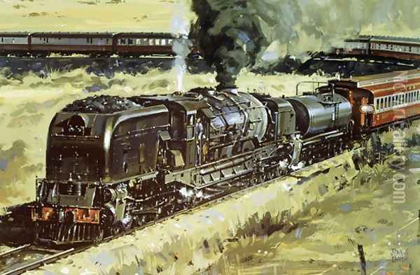 Train Oil Painting - John S. Smith
