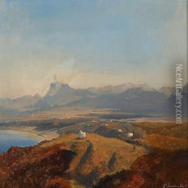 Landscape From Algeria Oil Painting - Niels Simonsen