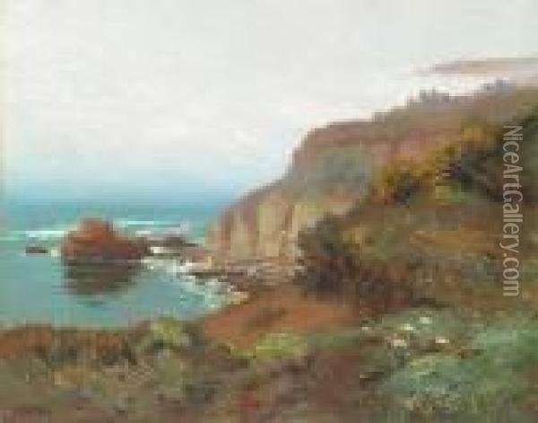 Foggy Coast Oil Painting - Elmer Wachtel