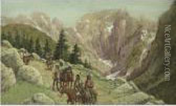 The Rocky Trail Oil Painting - John Hauser