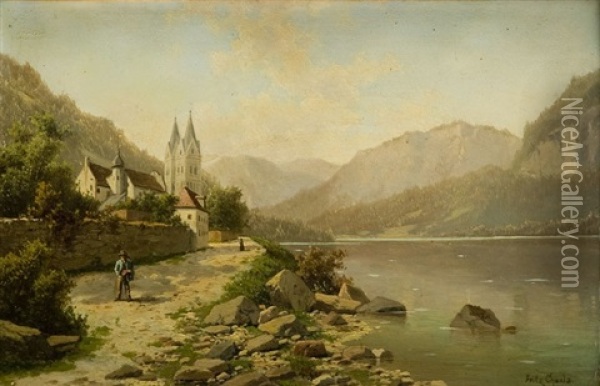 Lake Geneva Oil Painting - Fritz Chwala