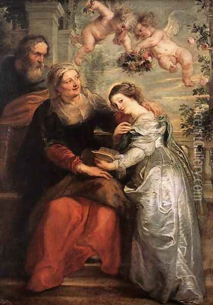 The Education of the Virgin 1625-26 Oil Painting - Peter Paul Rubens