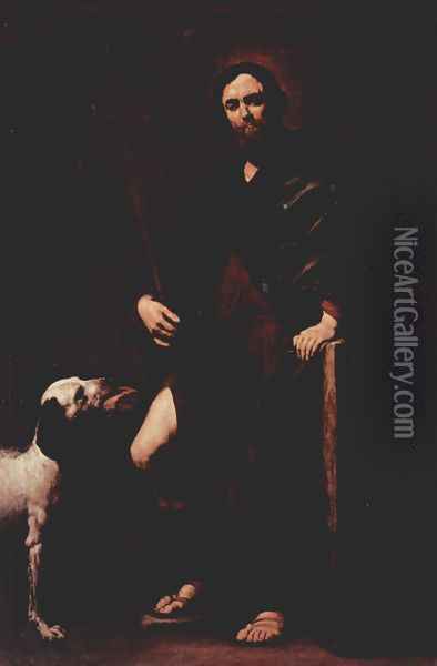 St. Rochus Oil Painting - Jusepe de Ribera