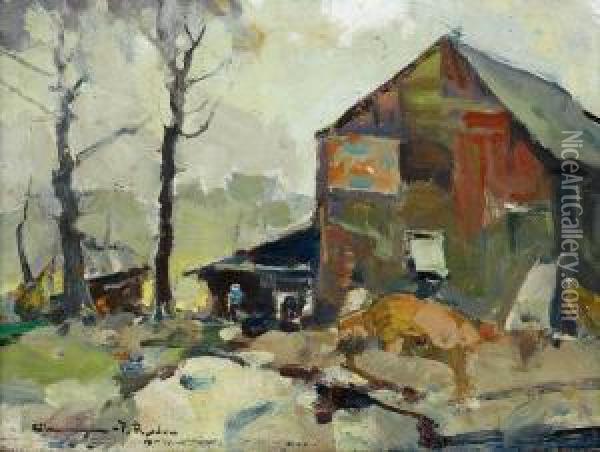 The Cider Mill Oil Painting - Chauncey Foster Ryder