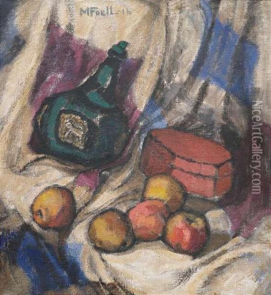 Still Life With Fruits Oil Painting - Maria Hiller Foll