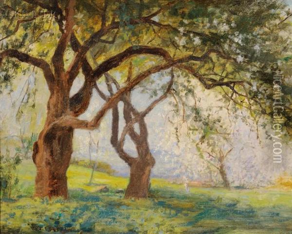 Spring Orchard Oil Painting - John J. Inglis