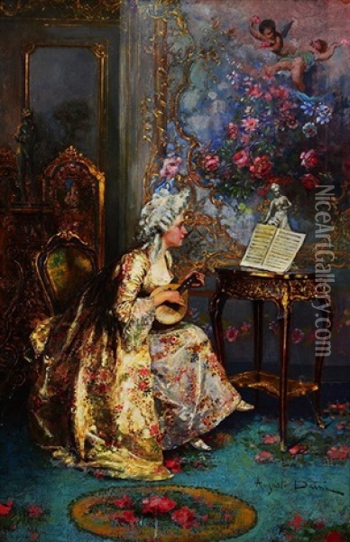 A Musical Moment Oil Painting - Augusto Daini
