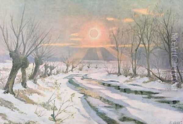 Annular eclipse of the sun Oil Painting - Kranz, W.