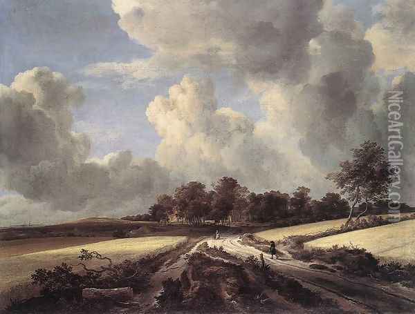 Wheat Fields 1670s Oil Painting - Jacob Van Ruisdael