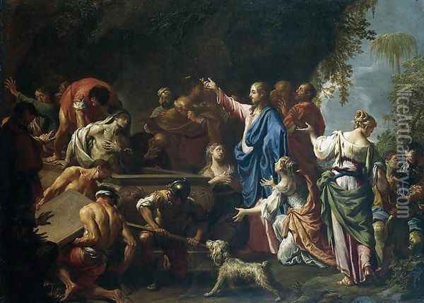 The Raising of Lazarus Oil Painting - Francesco Trevisani