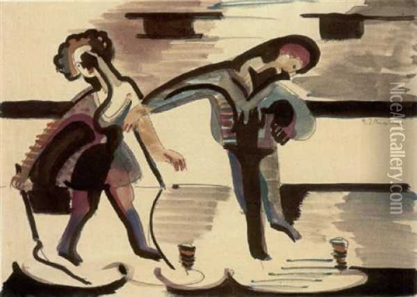 Kreiselspieler Oil Painting - Ernst Ludwig Kirchner