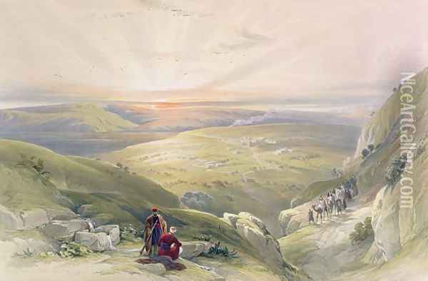 Site of Cana of Galilee, April 21st 1839, plate 34 from Volume I of The Holy Land, engraved by Louis Haghe 1806-85 pub. 1842 Oil Painting - David Roberts