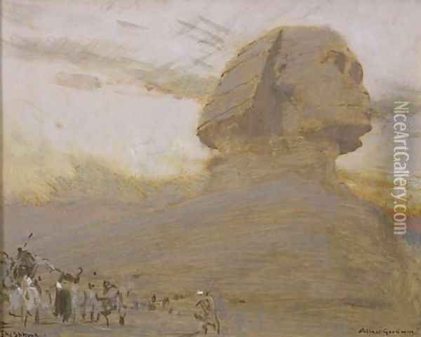 The Sphinx Oil Painting - Albert Goodwin