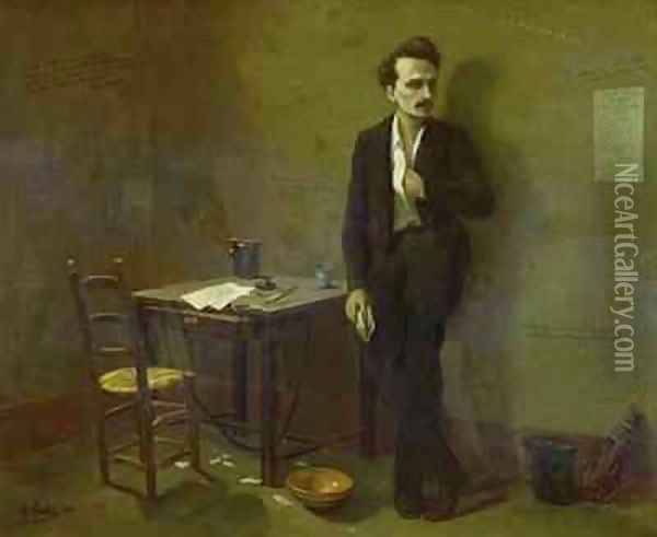 Henri Rochefort 1831-1913 in Mazas Prison Oil Painting - Armand Gautier