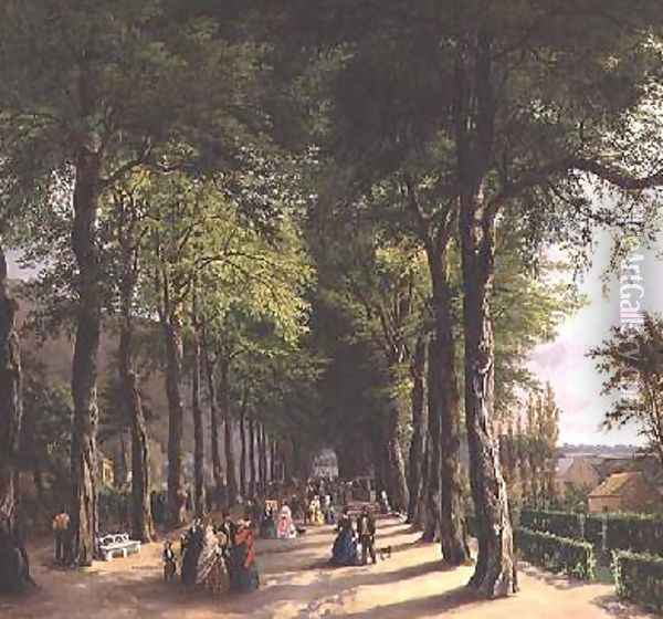 The Promenade at Spa in Belgium Oil Painting - Ernest Krins