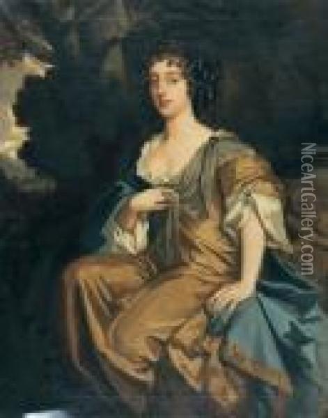 Portrait Of A Lady. Oil Painting - Sir Peter Lely