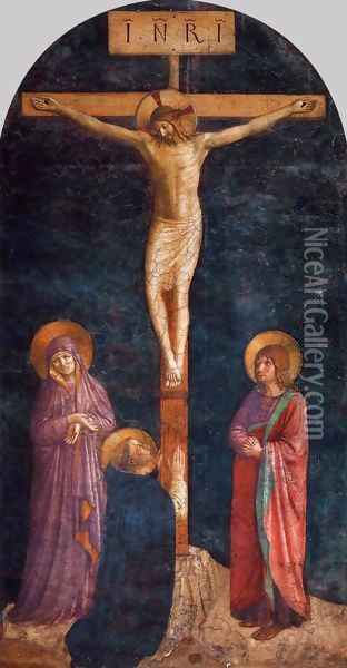 Crucifixion with St Dominic Oil Painting - Angelico Fra