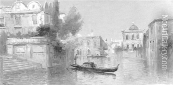 Grand Canal, Venice Oil Painting - Virgilio Ripari