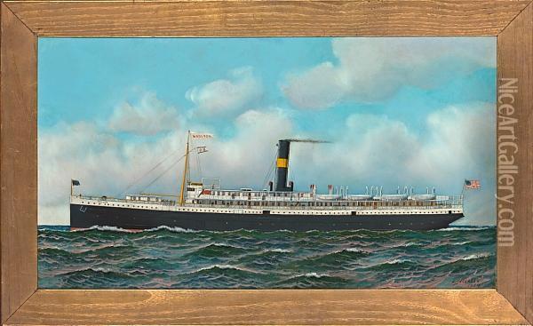 The Steamship S.s. Oil Painting - Antonio Nicolo Gasparo Jacobsen