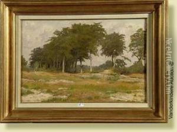 L'allee Sous Bois Oil Painting - Theodore Baron