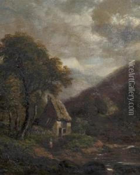 Country Landscape Oil Painting - William Westall