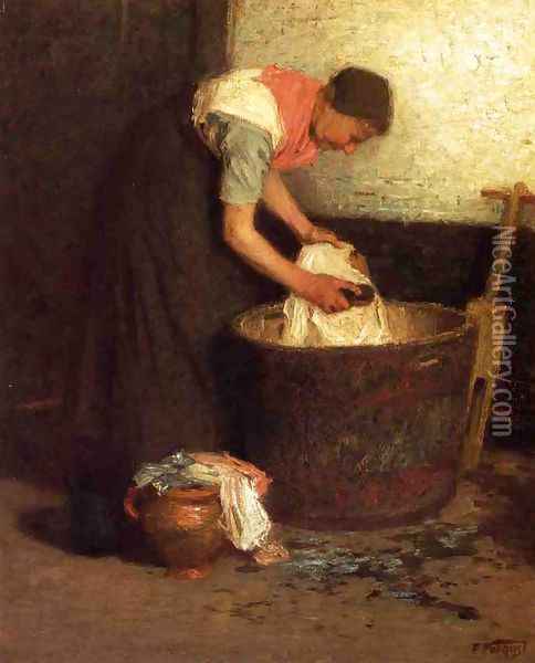 The Washerwoman Oil Painting - Edward Henry Potthast