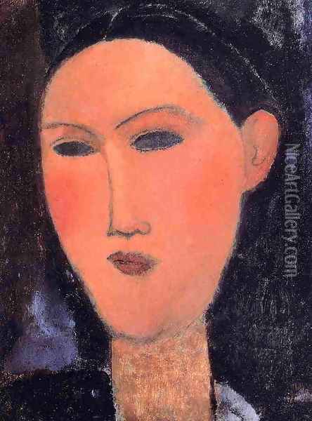 Woman's Head II Oil Painting - Amedeo Modigliani