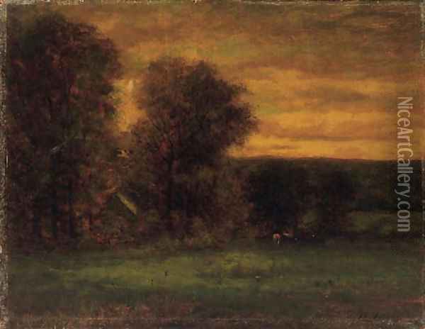 Untitled Oil Painting - George Inness
