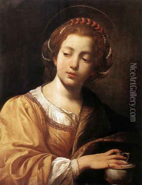 St Catherine 1614-15 Oil Painting - Simon Vouet