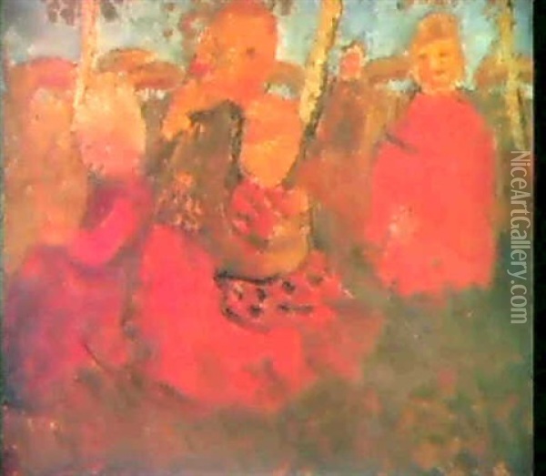 Kinder In Der Abendsonne Oil Painting - Paula Modersohn-Becker